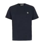 Stone Island Avslappnad Bomull T-shirt för Män Blue, Herr