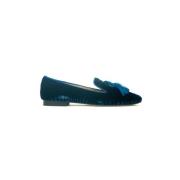 Prosperine Sammet Loafer med Tofsar Blue, Dam