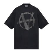 Vetements Tryckt T-shirt Black, Herr