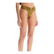 Christopher Esber Rynkad Orbit Bikini Botten Green, Dam