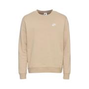 Nike Sportswear Club Fleece Crewneck Sweater Beige, Herr