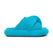 JW Anderson Twist Platform Sandaler Turkos Frotté Blue, Dam