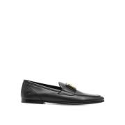 Dolce & Gabbana Svarta platta skor med Ciabatta-logotyp Black, Herr