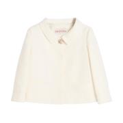 Valentino Garavani Ivory Juvelknapp Blazer Jacka Beige, Dam