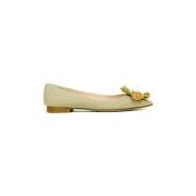 Prosperine Tyg Ballerina med Blomma Beige, Dam