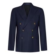 Ralph Lauren Double-Breasted Blazer Blue, Herr