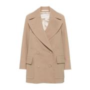 Dries Van Noten Kort Trenchcoat med Fickor Beige, Dam