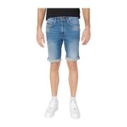 GAS Stretch bomull Bermuda shorts samling Blue, Herr