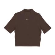 Nike Brun Rib Mock Top Dam T-shirt Brown, Herr