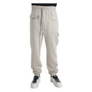 Dolce & Gabbana Off White Cargo Jogger Sweatpants Beige, Herr