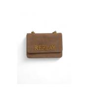 Replay Brun Polyester Handväska Snygg Design Brown, Dam