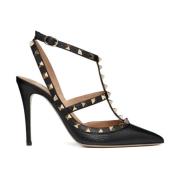 Valentino Garavani Svarta Rockstud Pumps Eleganta Skor Black, Dam