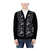 Antony Morato Svart Ullblandad Cardigan Herr Stickat Black, Herr