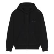 Givenchy Svart Hoodie med Hubert`s Tryck Black, Herr