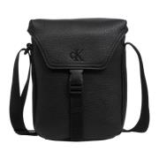 Calvin Klein Jeans Stilig Crossbody-väska med Justerbar Rem Black, Her...