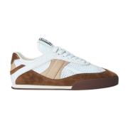 Chloé Suede Mesh Panel Sneakers Brown, Dam