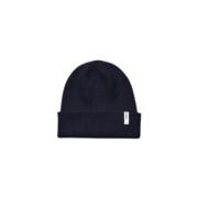 Samsøe Samsøe Ripstickad Ullblandning Beanie Mössa Blue, Unisex