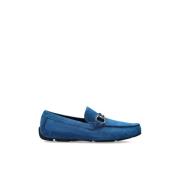 Salvatore Ferragamo Suede loafers Front Blue, Herr