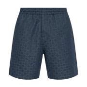 Givenchy Monogram Denimshorts Gray, Herr