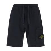 Stone Island Stiliga Bermuda Shorts för Män Blue, Herr