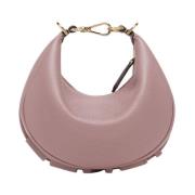 Fendi Rosa Emaljerade Bokstäver Crossbody Väska Pink, Dam