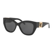 Ralph Lauren Svarta Acetat Solglasögon Black, Dam