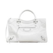 Balenciaga Vit Läder Toteväska White, Dam