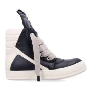 Rick Owens High-top Geobasket sneakers med Jumbo snören Black, Herr