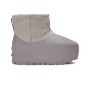 UGG Ankelboots med inre kilklack i mocka och läder Gray, Dam