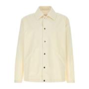 Jil Sander Vit Poplinjacka för Kvinnor Beige, Herr