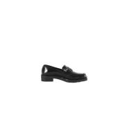 Patrizia Pepe Chunky läderloafers med metall detalj Black, Dam