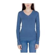 Guess Blå Bomull Jersey Topp Kollektion Blue, Dam