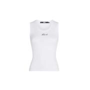 Karl Lagerfeld Top Smanicato White, Dam