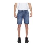 Antony Morato Bomull Bermuda Shorts Kollektion Vår/Sommar Blue, Herr