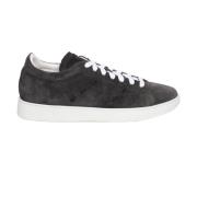 Kiton Mocka Läder Sneakers Gummisula Italien Gray, Herr