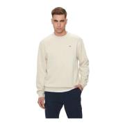 Tommy Jeans Broderad Logosweatshirt - Regular Fit Beige, Herr