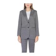 Ichi Svart Blazer Höst/Vinter Kollektion Gray, Dam