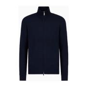 Emporio Armani Snygg dragkedja cardigan Blue, Herr