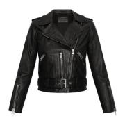 AllSaints Läderjacka Balfern Black, Dam