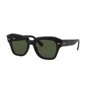 Ray-Ban Fyrkantiga solglasögon State Street Rb2186 Black, Unisex