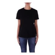 Gcds Svart Logo Fram T-shirt Black, Dam