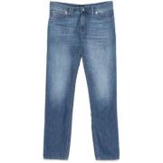 Brioni Slim Tvättade Denim Jeans Blue, Herr