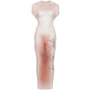 Jean Paul Gaultier Blush Pink Logo Print Klänning Pink, Dam