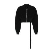 Rick Owens Svart Bomull Baseball Krage Jacka Black, Dam