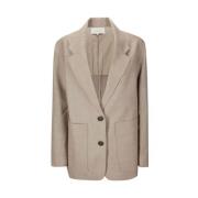 Studio Nicholson Beige Bomullsblandning Jacka Beige, Dam