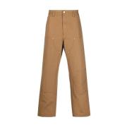 Carhartt Wip Karamellbruna Straight Leg Byxor Brown, Herr