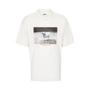 Magliano T-shirt med Grafiskt Tryck och Crew Neck Beige, Herr