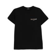 Balmain Crew Neck T-shirt Black, Herr