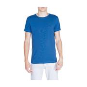 Tommy Hilfiger Blå Bomull Herr T-shirt Kollektion Blue, Herr