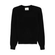 Isabel Marant Svart Stickad Crew Neck Tröja Black, Dam